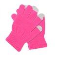 thumbnail image 3 of Tiqkatyck Work Gloves Men's and Women's Non Slip Gloves Stretch Knitted Wool Show Finger Solid Color Cycling Gloves Winter Gloves Pink, 3 of 3
