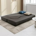 thumbnail image 5 of CECER Queen Size Convertible Futon Sofa Bed, Floor Sofa Bed Foldable, Foam Folding Mattress Sleeper, Cloth Fabrics Floor Couch Lounge Sleeper Bed for Living Room Bedroom Dark Grey, 5 of 7