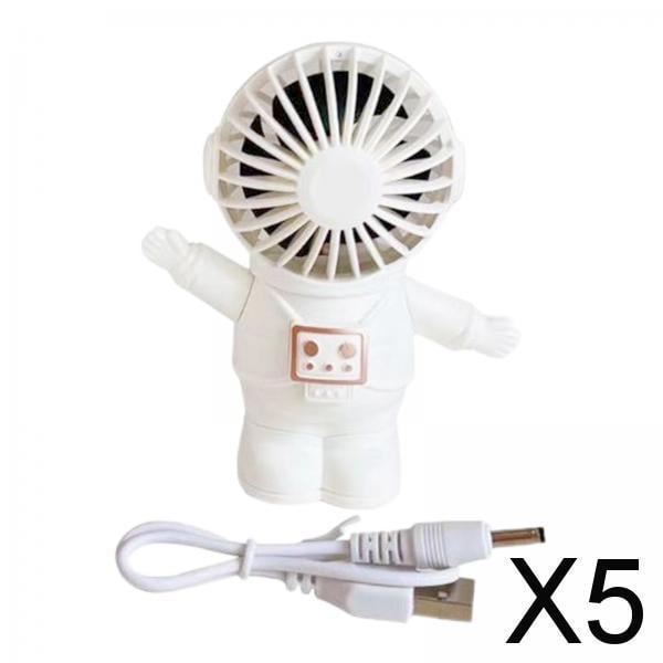 5x Ventilador de Mano Personal Maquillaje Ventilador Facial USB Recargable Enfriador de Aire Mini Pequeño Ventilador Portátil Ventilador de Bolsillo P 5 piezas