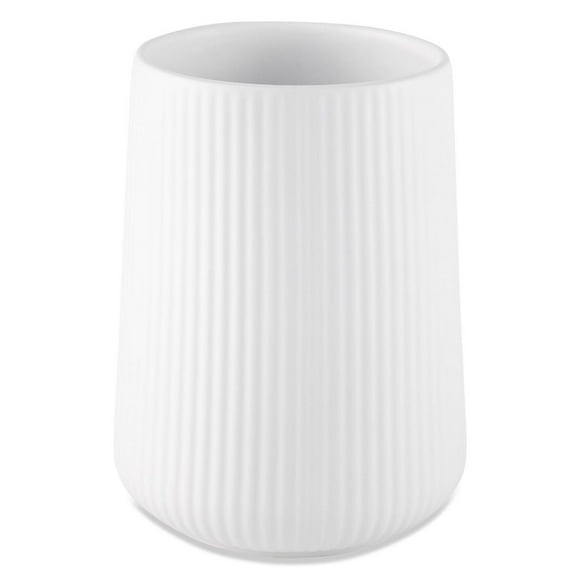 Thyme & Table, Ceramic Ribbed Kitchen Utensil Holder, White