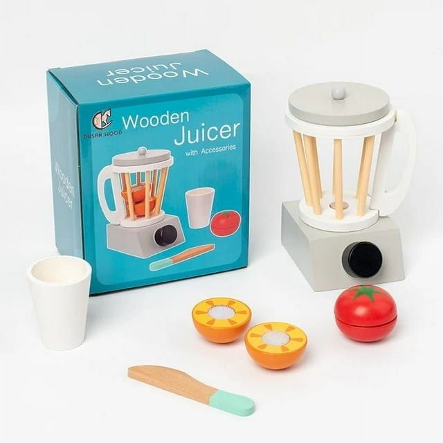 Wooden Kitchen Pretend Play Toy Simulation Wooden Coffee Machine Toaster Machine Food Mixer Baby Early Learning Educational