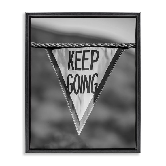 Stupell Industries Contemporary Black Floating Frame Canvas Art, 17 x 21, by Lil' Rue