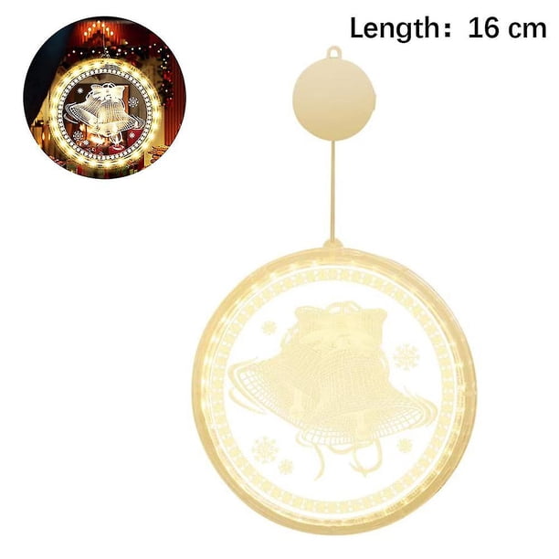 Luces de cadena decorativas navideñas para Windows Luces nocturnas LED acrílicas navideñas para niños Regalos de cumpleaños navideños Decoración del hogar Camino de ventanas Pa