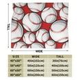 thumbnail image 3 of DouZhe Ultra-Soft Micro Fleece Lightweight Flannel Bed Blanket, Baseball Softball Ball Sport Print Cozy Warm Throw Blankets, 60"x50", 3 of 7