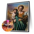 thumbnail image 1 of Cuadros Decorativos Kits de pintura de diamantes DIY 5D de Jesús la Virgen decoración de taladro redondo completo (NH2650) Tmvgtek embutido en tela, 1 of 8