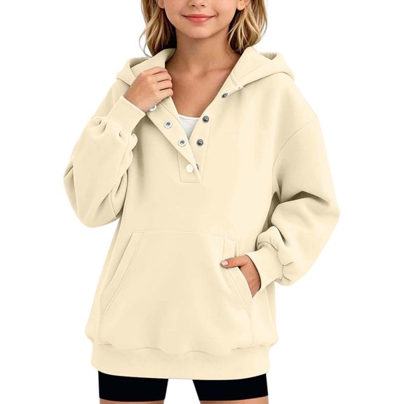 Unisex Zip Up Hoodie Boys Girls Lightweight, Toddler Girl Sweatshirt Full Zip, Light Kids Sweat Jackets With Zipper And Hood Beige 7-8 Years