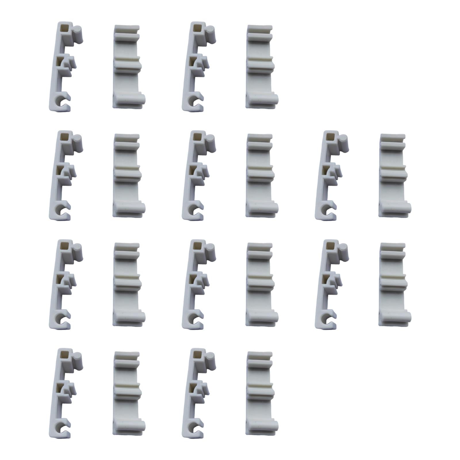balikha 10 Pieces Pet Fence Clamps Dog Enclosure Accessories Clamp Connector Cat Villas Bird Cages Tube Fixing Buckles Playpen Lock White