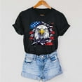 thumbnail image 4 of Cavosen 4th of July T Shirts Women Petite Patriotic Short Sleeve Round Neck Tops American Flag Print T Shirts Lady XL Independence Day Casual Shirts 4th of July Tunic Tees 2025 Patriotic Outfits, 4 of 7
