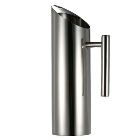 

1.5L Large Capacity Stainless Steel Water Pitcher Cold Drink Juice Pot with Ice Guard