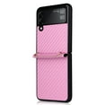 thumbnail image 6 of Allytech Case for Samsung Galaxy Z Flip 3 5G 2021 Released, Z Flip 3 Case, Carbon Fiber Shockproof Protective Ultra Slim Fit Shell Cover with Detachable Adjustable Shoulder Strap, Pink, 6 of 9