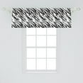 thumbnail image 2 of Ambesonne Zebra Print Window Valance, Exotic Savanna Stripy, 42" x 18", Charcoal Grey and White, 2 of 3