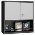 thumbnail image 5 of Garage Wall Cabinet with Locking Doors and Adjustable Shelf, Metal Wall Cabinet, Floating Upper Storage Cabinet (BlackGrey), 5 of 8