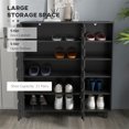 thumbnail image 4 of HOMCOM Shoe Storage Cabinet with 5-tier Cupboard and 5 Open Shelves, 4 of 10