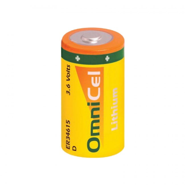 OmniCel D Size 3.6V Lithium Battery w/Standard Contacts 2 Pack