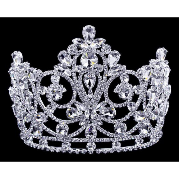 #17023 Grandeur Tiara with Combs - 5.5"