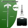 thumbnail image 5 of 16 Pcs 8" Heavy Duty Metal Threaded Tent Stakes Tent Pegs Ground Stakes Glow in The Dark Drill in Style Ground Anchors Screw in for Yard Camping Garden Canopies Grassland (Hex Tool and Carry Case), 5 of 9