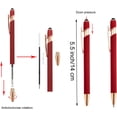 thumbnail image 2 of 3.86 in Black Ink Refills for Ballpoint Pen with Stylus Tip, Soft Touch Click Pen, 2 in 1 Metal Pens, Medium Point(Pack of 40), 2 of 5