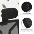 thumbnail image 2 of Funda de reposacabezas para silla de oficina KALIONE, poliéster, color negro, 2 of 7