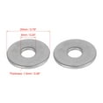 thumbnail image 2 of 110pcs M6 x 20mm x1.5mm Stainless Steel Car Fastener Sealing Flat Washer Gaskets Silver Tone, 2 of 5