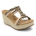 thumbnail image 2 of Blowfish Malibu Women's Purru Rope Sandals, Sand Pixie Leopard/Rosegold Meteorite, Size 10, 2 of 3