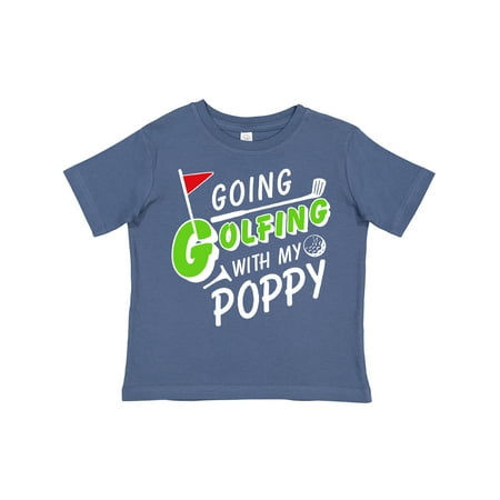 

Inktastic Going Golfing with My Poppy- Kids Golf Gift Toddler Boy or Toddler Girl T-Shirt