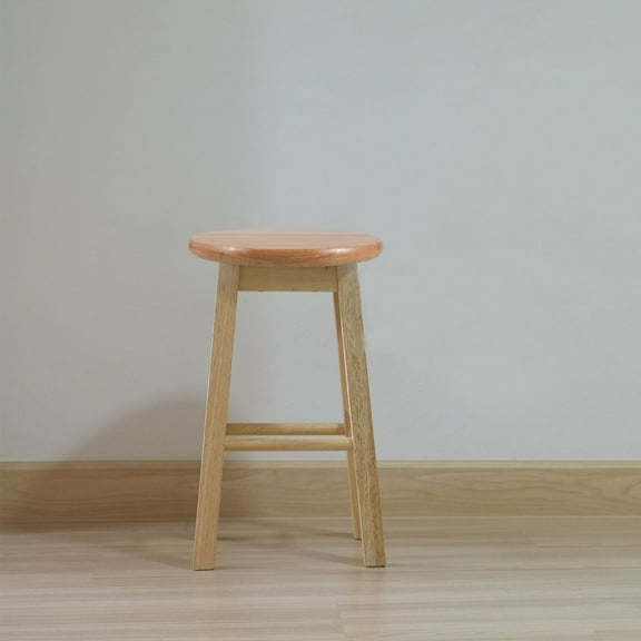 WASHWEPE Round Wooden Stool Chair Replacement Seat Comfortable Seating 9.8x9.8x0.8in 1Pack