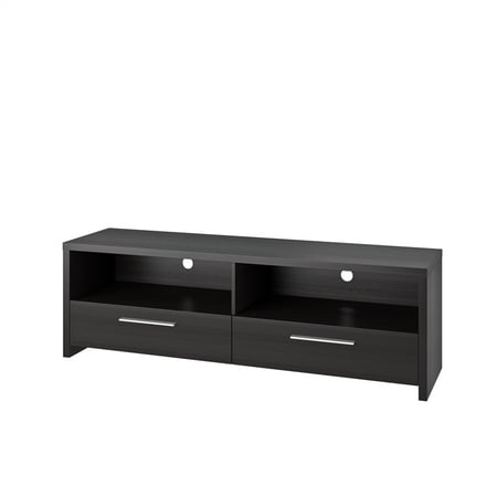 CorLiving - Fernbrook TV Stand with Drawers, for TVs up to 75" - Black Faux Wood Grain