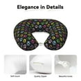 thumbnail image 4 of Disketp Colorful Paw Travel Pillow Memory Foam Neck Pillow Support Pillow for Camping, Sleeping Rest Cushion Airplane Pillow, 4 of 8