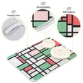 thumbnail image 3 of Yayeee Dish Drying Mat for Kitchen Counter 16"x18" Microfiber Absorbent Pad, Red Abstract Geometric, 3 of 7