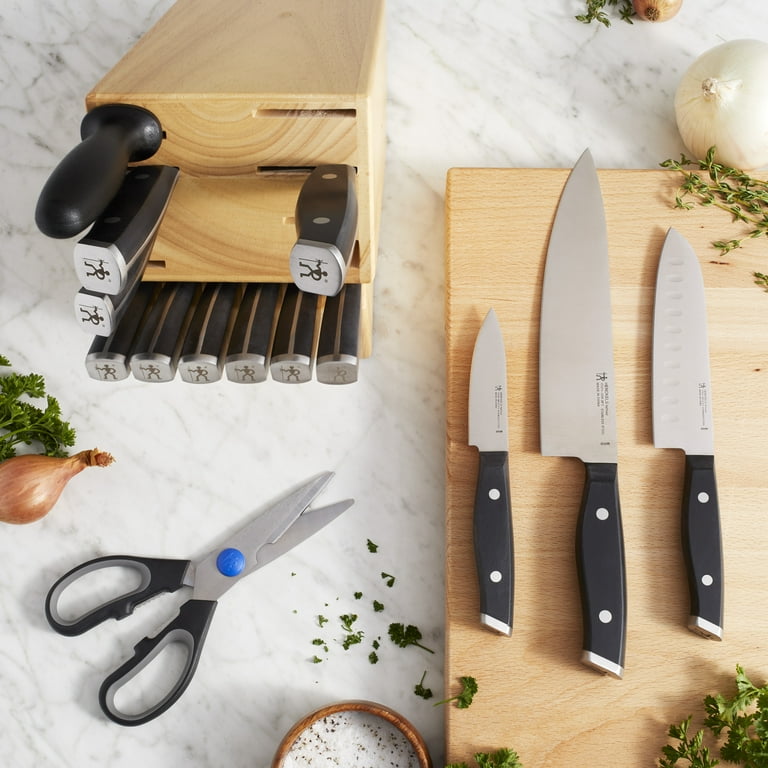 Henckels 1895 Refined 15-Piece Knife Block Set, Natural, Stainless