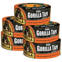Gorilla 6001203-5 Duct Tape, 1.88" x 12 yd, Black, Pack of 5, 5-Pack, 5 Piece