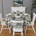thumbnail image 2 of Gray Highland Cow Layer Pattern Round Tablecloth 60"x60",Wrinkle Wipeable Table Cloth for Kitchen Dining Room Picnic Patio Party, 2 of 6