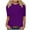 Purple, variant on Summer Half Sleeve T Shirts for Women Plus Size Summer Solid Color Basic Tshirt Casual Round Neck T Shirt Tops Plain Tee Shirts