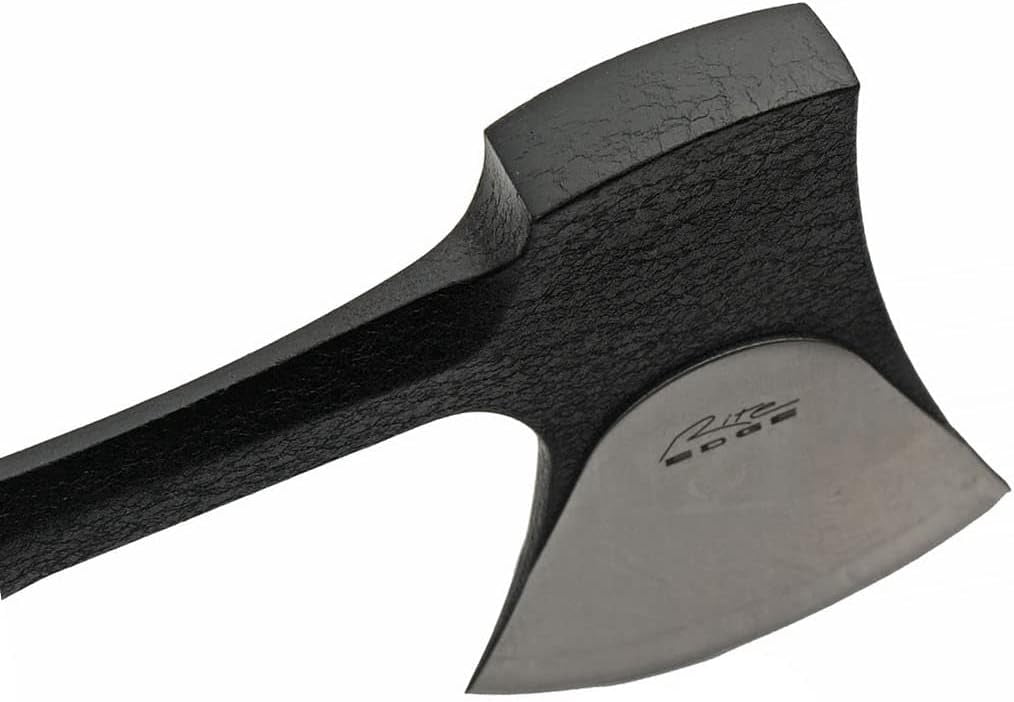 SZCO 11-Inch All-Purpose Camping Axe Fixed Blade Forged Steel Outdoor Hatchet with Ergonomic Rubber Grip and Heavy-Duty Nylon Sheath
