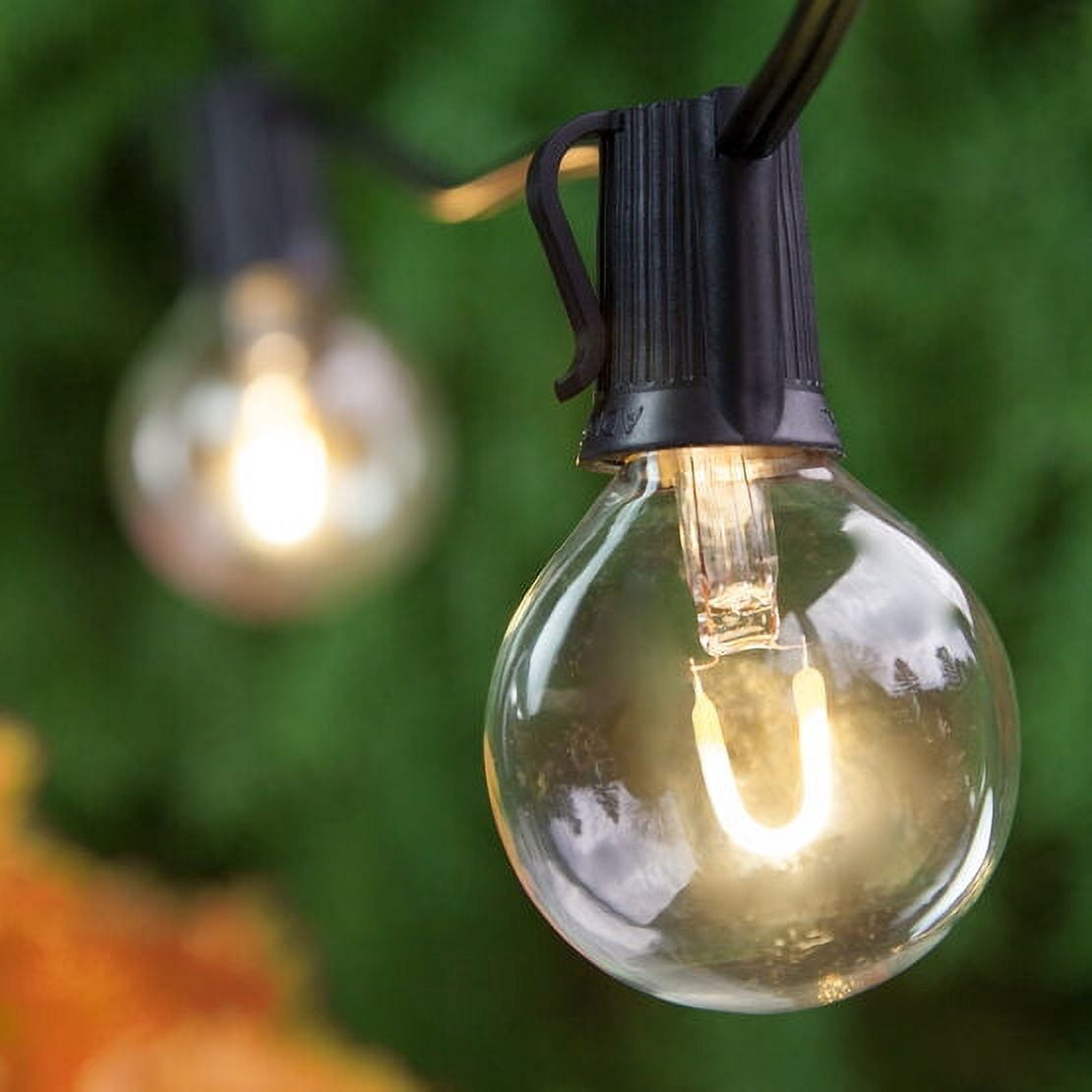 Wintergreen Lighting FlexFilament Edison Bulb Shatterproof G50 Patio String Lights, 25 ft, 25 Lights