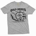 thumbnail image 5 of Gulf of Mexico T-shirt origin of Gulf of Mexico history men's tee shirt (X-Large Navy Blue), 5 of 6