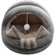 thumbnail image 1 of Casa para gatos con diseño de orejas de gato, casa para gatos con pompón, agujero para gatos, cesta de terciopelo para gatos, colchón para gatos y perros pequeños, gris M ER, 1 of 5