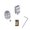 Silver, variant on Aluminum USB 5Pin Soldering Type Male Plug Connector 5Pin USB Charging Plug Repair Assembly Adapter Shell Replacement