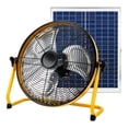 thumbnail image 1 of CYBERDAX Ventilador solar portátil recargable de 16 pulgadas, ventilador de circulación de aire alimentado por panel solar y cargador de CA de doble entrada para interior, hogar, oficina, camping, pic, 1 of 5