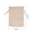thumbnail image 5 of Yuangui 20PCS Sackcloth Drawstring Pouch Linen Cloth Drawstring Bag Portable Gift Jewelry Cloth Bag Multi-purpose Flax Storage Bag for Home Store (Khaki), 5 of 10