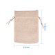 thumbnail image 4 of Bolsa de cordón de tela de saco de 20 piezas Bolsa de cordón de tela de lino Bolsa de tela de joyería de regalo portátil Bolsa de almacenamiento de lino multiusos para la tienda del hogar (caqui), 4 of 5