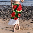 thumbnail image 6 of Watermelon Chic Chiffon Women's Beach Dress - Elegant Summer Dresses, Beach Skirt Fol, 6 of 6