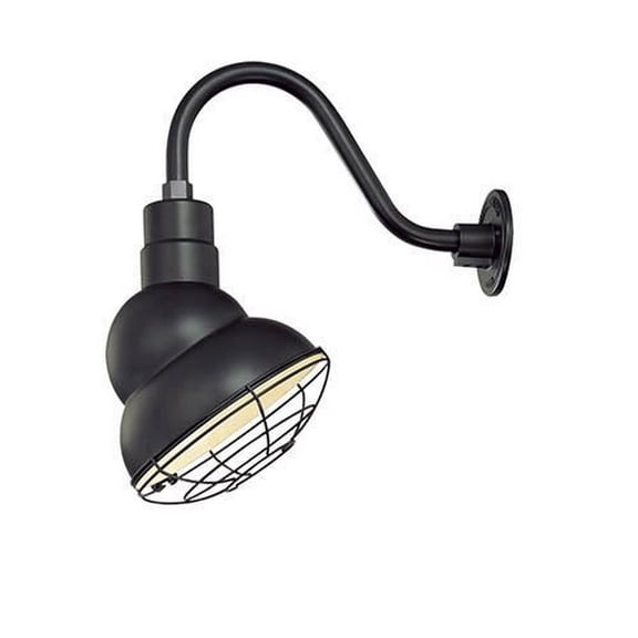 Millennium Lighting RES10 R Series 1-Light 10 in. Satin Black Emblem Shade