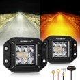 thumbnail image 1 of Luces estroboscópicas Auxbeam Ámbar Blanco 72W LED Pods 12cm 6 Modos, 1 of 7