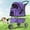 Purple, variant on NiamVelo 3 Wheels Pet Stroller Dog Cat Stroller Travel Folding Carrier with Cup Holder & Storage Basket, Black