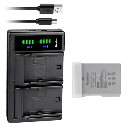 Kastar 1-Pack EN-EL14a Battery and LTD2 USB Charger Replacement for Nikon Battery Grip BG-2V 905-19050-00000-01 D5100/D5200/D5300 BG-2T 905-19034-00000-01 D5500/D5600 BG-2TIR 905-19035-00000-01