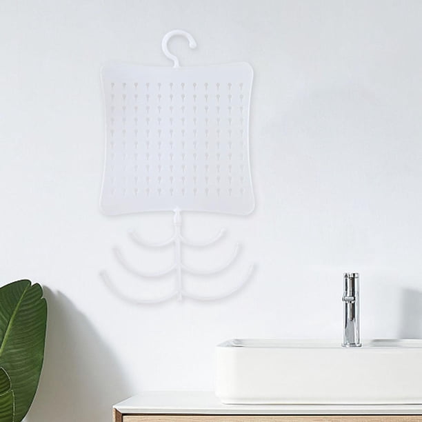 Soporte de pared Baoblaze para pendientes y joyería blanco
