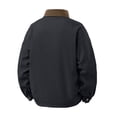 thumbnail image 2 of Winter Jackets for Men Casual Zippered Lapel Collar Multi Pocket Warm Outerwear Long Sleeved Hoodless Button Windbreaker Jacket Fashion Casual Coats, 2 of 6
