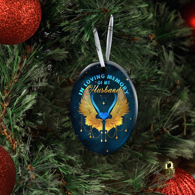 Flagwix Ceramic Christmas Tree Ornaments| In Loving Memory Of My
