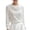 White, variant on Womens Tops Chiffon Draped Cowl Neck Long Sleeve Solid Business Elegant Blouses Comfy Casual Office Tops Pink M